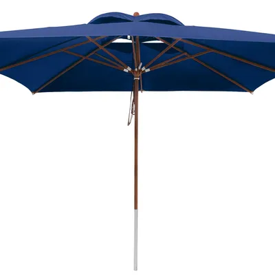 Produktbild von anndora Sonnenschirm 4x4m eckig Navy Dunkelblau Winddach UV-Schutz - Navy Blau