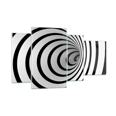 Produktbild von Bilder auf glas - Spirale abstrakt komposition - 120x70cm - Glasbilder - Wandbilder - Kunstdruck - zum Aufhängen bereit - Wanddekoration aus Glas - Glas Bilder - Wandbild auf Glas - GDL120x70-2648