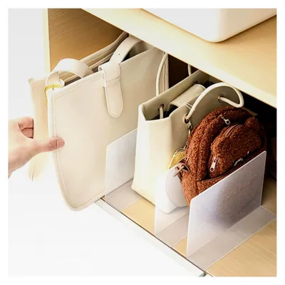 Produktbild von 2 Stück Schubladentrenner aus Kunststoff für Schlafzimmer, Kühlschrank und Schrank zur multifunktionalen Aufbewahrung