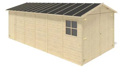 Produktbild von Autogarage aus Holz - 18.19m2 - 3.05x5.91m - 18mm