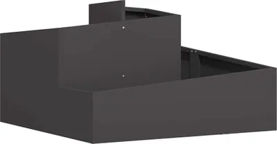 Produktbild von vidaXL Garten-Pflanzgefäß Schwarz 80 x 80 x 50 cm Kaltgewalzter Stahl