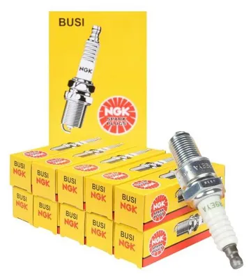 Image de 10 bougies d'allumage BR9EYA, référence 7548 de NGK