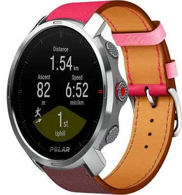 Produktbild von Strap-it Polar Grit X Lederarmband (Pink/Rotbraun)