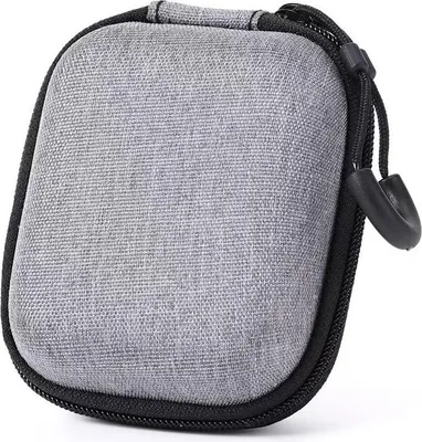Produktbild von INF Graue Aufbewahrungstasche 9x7x4,5 cm für Kopfhörer und Elektronik