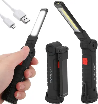 Produktbild von Verk 11396 Multifunktionale LED COB-Taschenlampe mit drehbarem Kopf 5 in 1