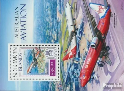 Produktbild von Briefmarken Salomoninseln 2014 Mi Block 253 (kompl. Ausg.) postfrisch Australische Luftfahrt