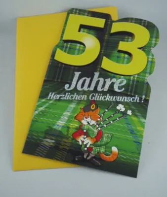 Produktbild von Hallmark - 91592 - Klappkarte, Geburtstag, 53 Jahre, mit Umschlag