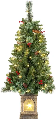 Zdjęcie produktu dla Sztuczna choinka, 120 cm, 100 lampek LED, 8 trybów