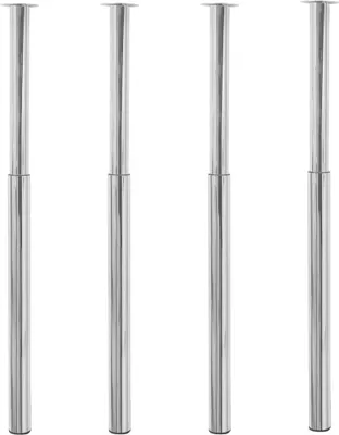 Obrázek produktu pro Teleskopické nohy ke stolu 4 ks chrom 710 mm–1 100 mm