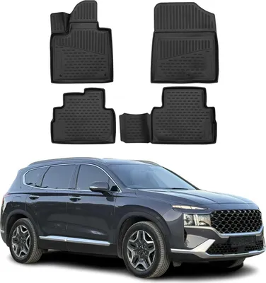 Image de 2021-2025 Hyundai Sante Fe Tapis de sol TPE noir 5 pcs