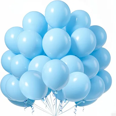 Produktbild von 100 blaue Latexballons – Für Bögen, Jungengeburtstage, Babypartys, blaue Mottos