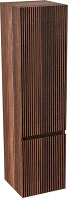 Productafbeelding van BELVIT TRIONA kolomkast, 135 cm, 2 deuren, zonder handgrepen, soft-close sluiting, omkeerbaar, donker wengé