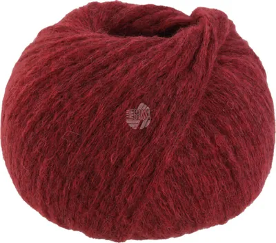 A ball of dark red yarn.