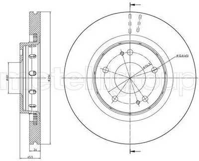 Produktbild von 2x METELLI Bremsscheibe 23-0939C passend für PEUGEOT 4007 (VU_ VV_) 45 7mm