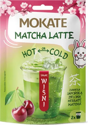 Obrázek produktu pro Japonský zelený čaj Matcha pro každodenní použití, práškový, s příchutí třešní, Mokate, 40 g