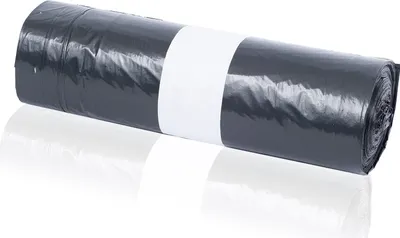 Produktbild von 100 Müllbeutel LDPE Folie 60 Liter mit Zugband Abfallsäcke Müllsäcke schwarz