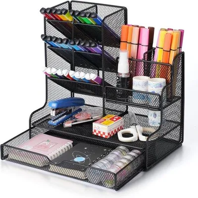 Produktbild von Famanu Büro-Organizer mit Schublade, multifunktionaler Halter - Schwarz