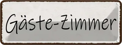 Produktbild von vianmo Blechschild 10x27 cm Gäste-Zimmer Geschenk
