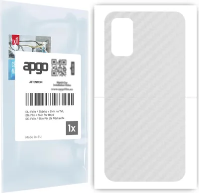 Produktbild von apgo Rückseite Schutzfolie für Xiaomi Redmi Note 10 5G -  Hinten Schutzfolie Carbon Transparent (durchsichtig), Rückseite Folie schützt vor Kratzern und Fingerabdrücken