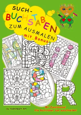 Produktbild von Such-Buchstaben zum Ausmalen