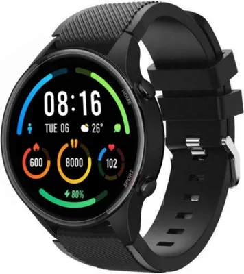 Produktbild von Strap-it Xiaomi Mi Watch Silikonarmband (Schwarz)