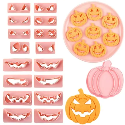 10-teiliges Halloween-Keksausstecher-Set, Kunststoff, 3D-Formen