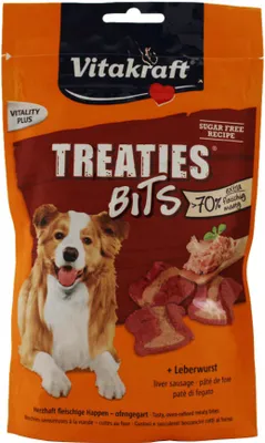 Obrázek produktu pro Vitakraft Dog Snack Treaties Bits Liver Sausage - 120g