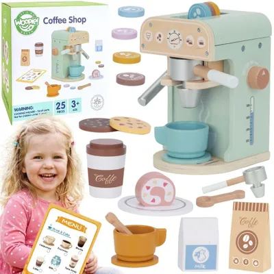 Productafbeelding van Woopie Groen Houten Koffiezetapparaat Snoep Barista 25 St.
