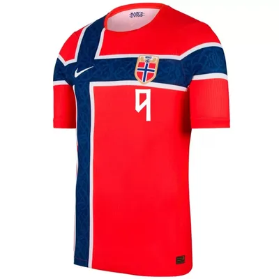 Immagine prodotto di #9 BRAUT HAALAND Maglia da casa della Norvegia per i Mondiali del 2026 TAGLIA:L