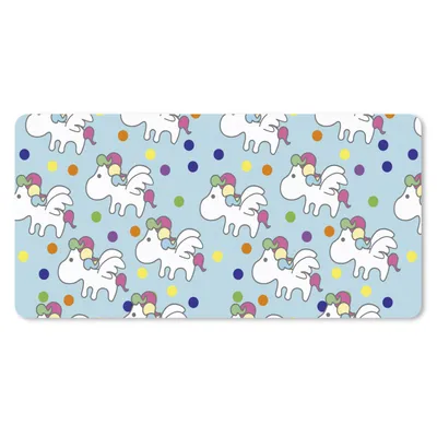 Produktbild von MuchoWow® Schreibtischunterlage Einhorn - Muster - Kind 80x40 cm - XXL Mauspad - Gaming Mauspad
