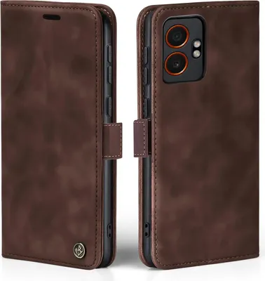 Produktbild von Handy Hülle für Samsung Galaxy Xcover7 Pro Klapphülle Bookcase Flip Cover Handy Tasche Etui Farbe: Dunkelbraun