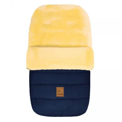 Produktbild von Heitmann Premium Lammfellfußsack Lammfell-Fußsack Eisbärchen marine