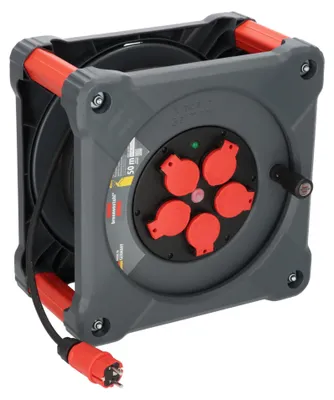Produktbild von Brennenstuhl KA 5100 5, Schwarz, Rot, Silber, Stahl, 5 AC-Ausgänge, Typ F, Typ F, Gerade