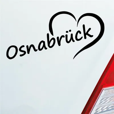 Produktbild von Auto Aufkleber Osnabrück Herz Stadt City Liebe Love Heimat 17x8 cm Schwarz Matt Sticker Heckscheibenaufkleber
