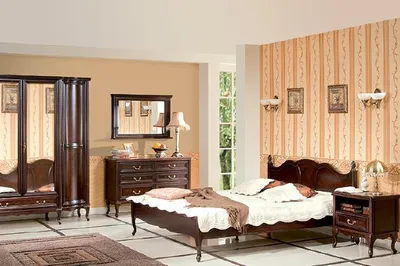 Produktbild von Italienische Stil Schlafzimmer Komplett Möbel Bett Nachttisch Schrank Kommode 1