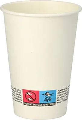 Produktbild von 100 Papstar Automatenbecher, Pappe To Go 0,18 l Ø 7 cm, 9,2 cm weiss 89693