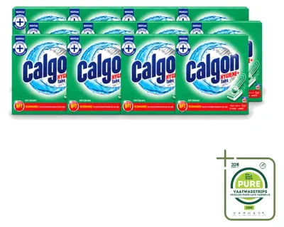 Obrázok produktu pre 12 tabliet na čistenie práčok Calgon – ochrana proti usadzovaniu vodného kameňa – veľké balenie – 12 kusov