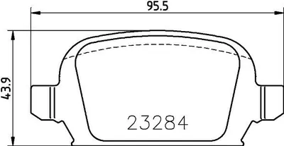 Produktbild von HELLA Bremsbeläge Satz Hinten Bremsklötze für OPEL Corsa C Schrägheck (X01) 8DB 355 018-641