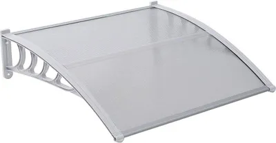 Immagine prodotto di Bc-elec - M100150 Tettoia per porta 100x150cm, protezione davanti alla porta d'ingresso, grondaia trasparente, veranda