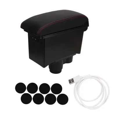 Imagen del producto de Caja organizadora para reposabrazos, consola central, compartimento de almacenamiento, organizador para consola central, caja de almacenamiento para consola central, organizador para la consola del coche