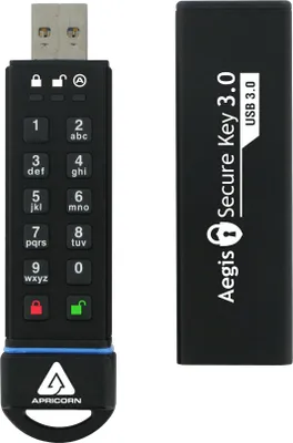 Produktbild von Apricorn Aegis Secure Key 3.0 - USB-Flash-Laufwerk - 120 GB
