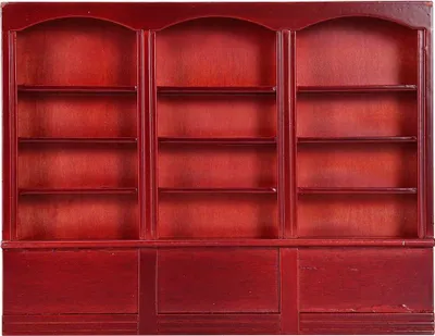 Immagine prodotto di accessori casa delle bambole 1:12, mini libreria, vetrina, libreria, mobile, giocattolo, rosso-marrone
