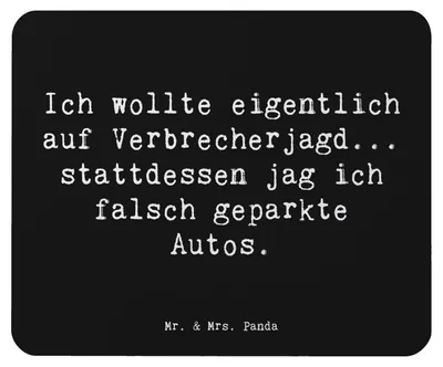 Produktbild von Mr. & Mrs. Panda Mousepad Spruch Polizist im Alltag - Schwarz - Geschenk, Berufsprodukte, Held, Berufe, Beruf, Verantwortung, Gemeinschaft, Mauspad, mousematte, Mouse Pad