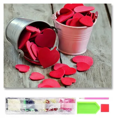 Produktbild von NORIMPEX 787071 Diamant-Mosaik 40x30 Herzen Kreativset