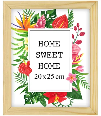 Produktbild von MG Design Natural Bilderrahmen 20 x 25 cm - Aus echtem Holz mit Acrylglas, zum Aufhängen & Aufstellen, für Fotos, Poster & Puzzle