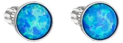 Produktbild von Silver earrings with blue synthetic opal 11001.3 blue