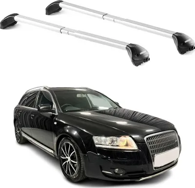 Image de Barres de toit pour Audi A6 Allroad C6 2006-2012 Gris Argenté 2 pièces ABE