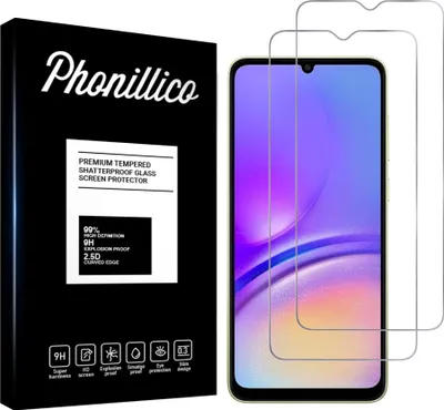 Image de Verre trempé pour Samsung Galaxy A05 [2 pièces] Protection d'écran Screen Protector Film Anti-Rayures Glas Resistant Phonillico®