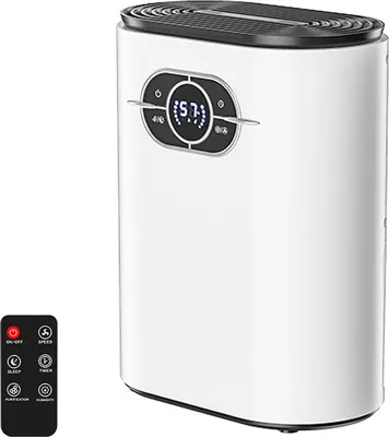 Produktbild von Praktischer mobiler Luftentfeuchter (1200 ml Tank) mit Auto-Neustart – perfekt für feuchte Räume wie Keller & Badezimmer