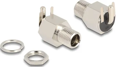 Produktbild von DELOCK Steckverbinder DC 5,5 x 2,5 mm Bu Lötversion gewinkel